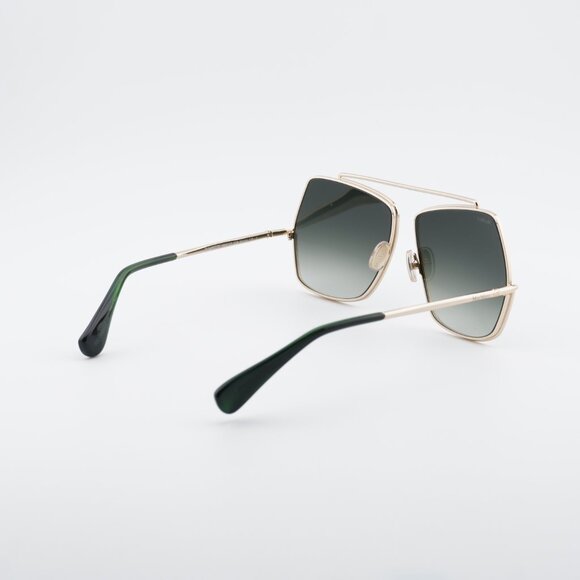 Max Mara MM0102 32P Sunglasses Gold Butterfly Frame, Green Gradient Lenses main image 5